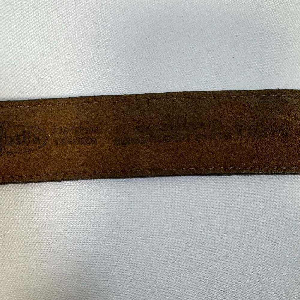 Justin Women’s Brown Western Scroll Tooled Leather Belt - Picture 5 of 6